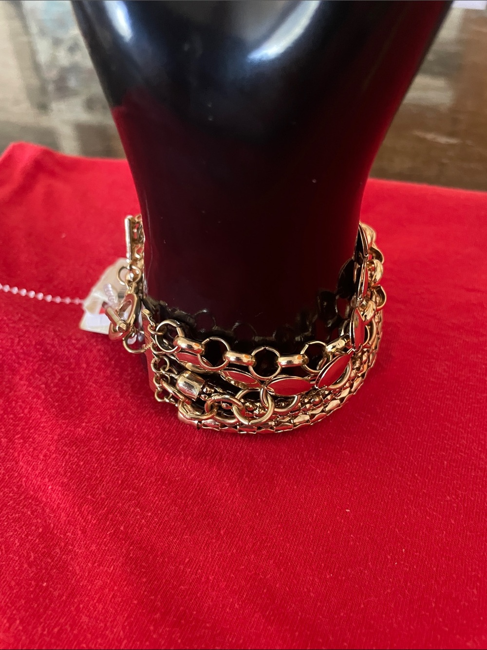 Macy's Silver Layered Multi-Chain Bracelet - Picture 2 of 4